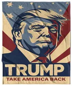 Trump MAGA Design #5 Super Plush Velveteen Blanket