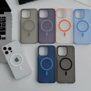 Frosted Clear Magsafe Case for iPhone 15 Plus - Unique Design & Magnetic Feature for Enhanced Convenience - No Warranty