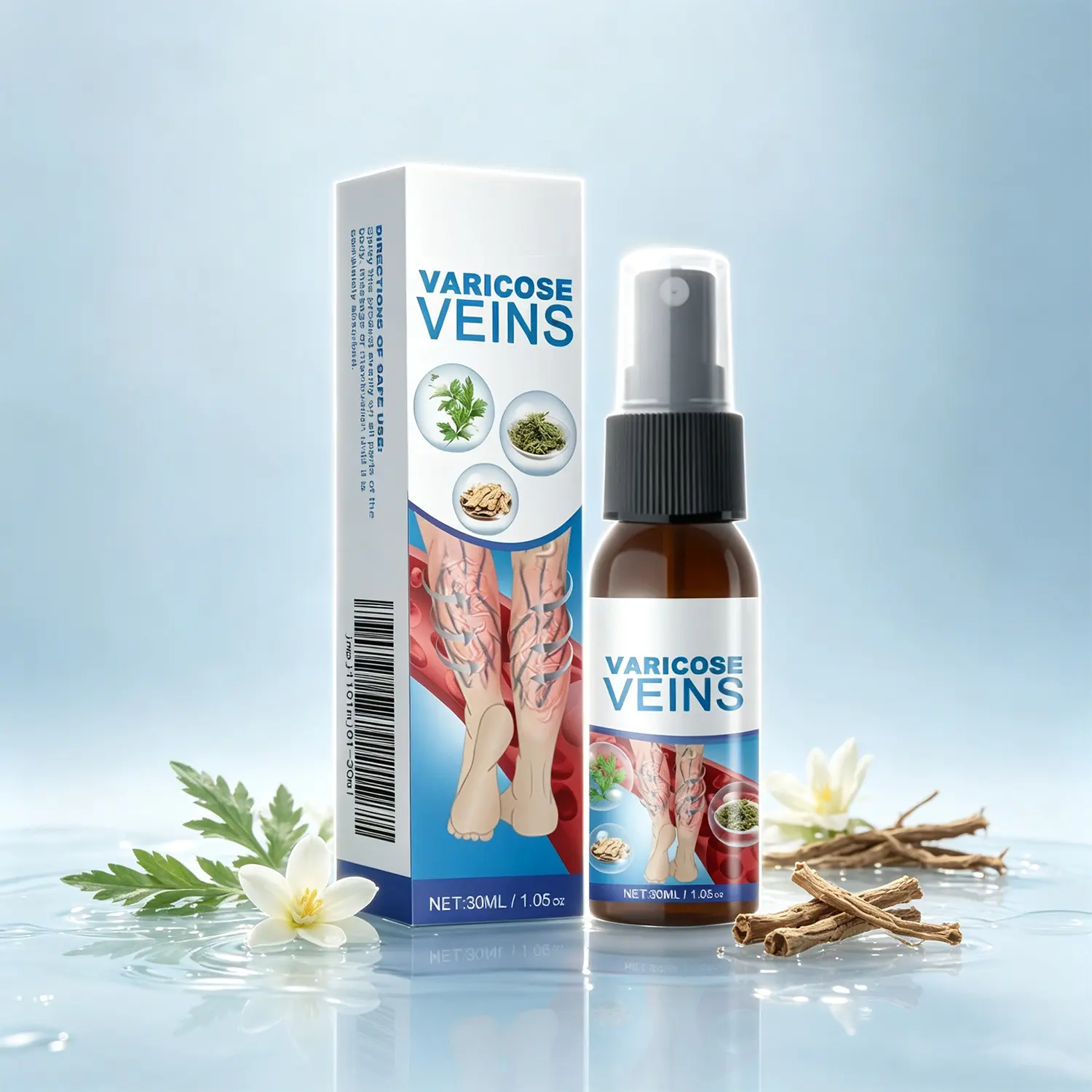 Leg Care Spray with Mugwort & Gardenia – Moisturizing Refreshing Mist for Tired Legs, Lightweight Daily Skin Comfort & Hydration