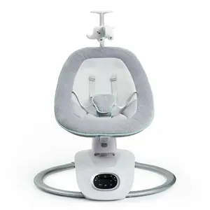 Momcozy CocoSway Baby Swing for Infants to Toddler, 3D-Motion Electric Baby Swing with 6 Motions & 4-Speeds, Remote Control, Infant Swing with 8 Preset Lullabies for Baby Boy Girl Up to 20 lbs