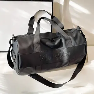 Unisex Sporty Large Capacity Duffel Bag, Water-resistant Sports Gym Bag with Shoe Compartment & Wet Bag, Sports Bag for Travel & Exercise, Outdoor Fitness Bag