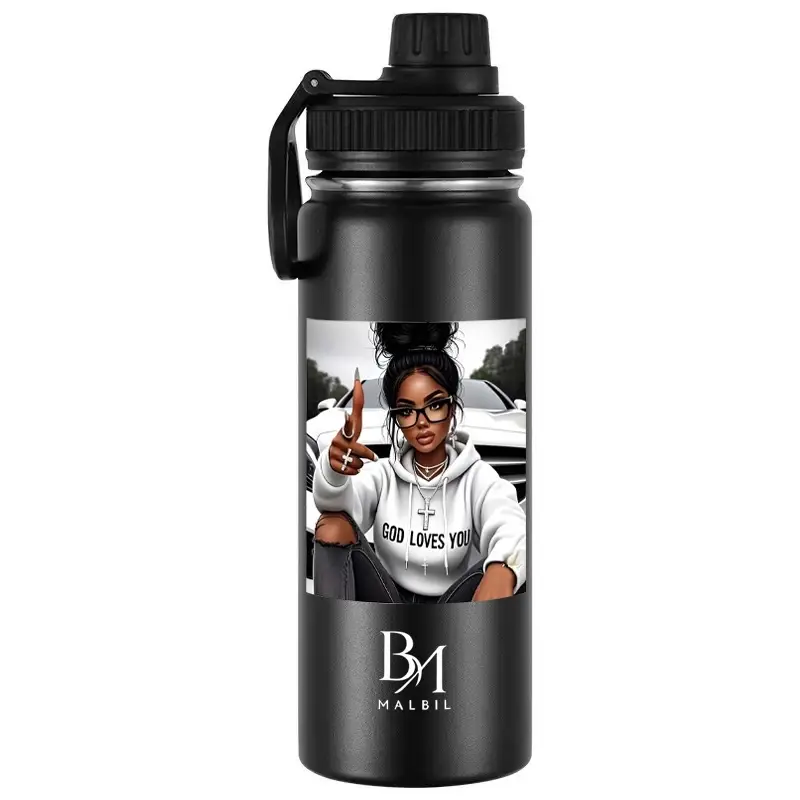 MALBIL 22oz insulated tumbler with handle-Reusable Hot & Cold Drink bottle