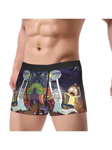 1piece Rick And Morty comedy Underpants Homme Panties Male Underwear Print Shorts Boxer Briefs Halloween Christmas Stretchy Boxer Briefs