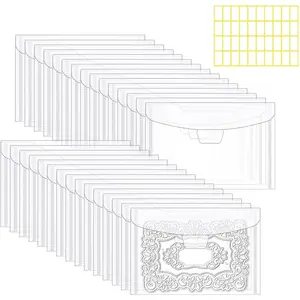 30 count Clear  and  Storage Bag, 7"x5" Scrapbooking Storage  Cuts Pockets for DIY Card Making, Resealable Plastic Envelopes for  Dies Stencil Embossing Crafts