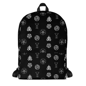 Occult Symbols Gothic Backpack – Demonology Horror Bag, Dark Alt Gift for Horror & Alternative Fashion Fans