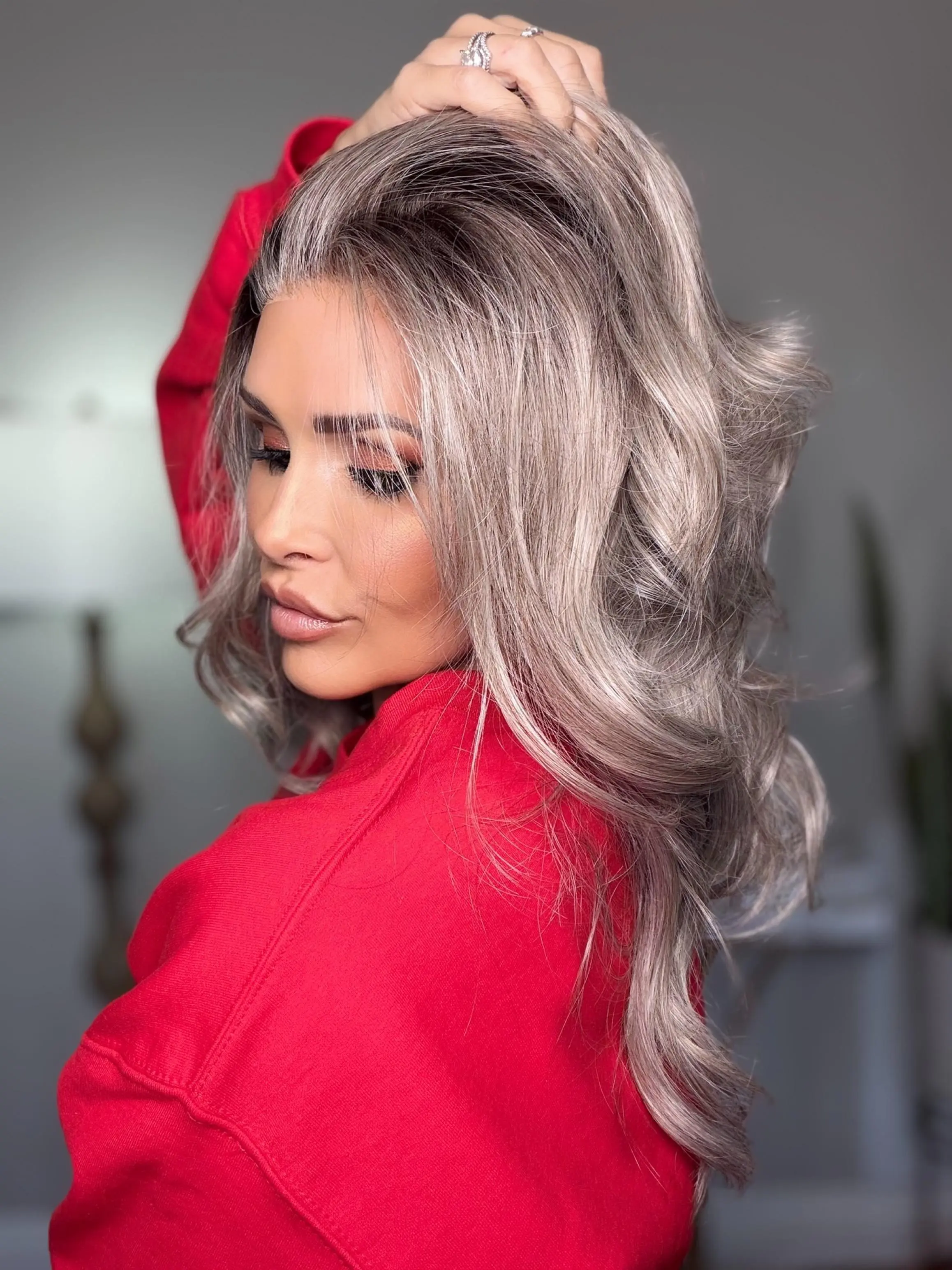 Lovestory Bobby Synthetic Wig with Natural Wavy Texture and Soft Highlights Lace Front Wigs for Everyday Wear