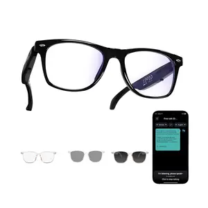 Office Glasses with Voice Assistant, Ai Meeting Notes, Face-To-Face Translation, Decorative Lens, High Definition Glasses, Alloy Frame, Built-In Battery