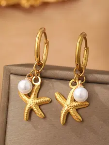 Ladies' stainless steel starfish earrings, niche high-end, can be worn by ladies for daily travel and parties, and are also suitable as exquisite gifts for gifting