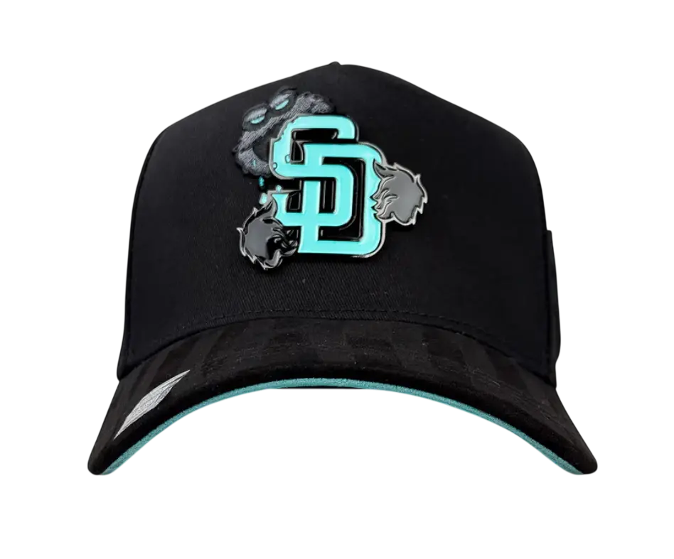 MZ HATS SD COOKIES BLACK SNAPBACK HAT MZSDCOOKIS BKAQUA