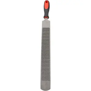 18 Inch Hoof Rasp Horseshoe File with Rubber Handle, Carbon Steel Farrier File Tool Suitable for Horse Goat Cow Donkey Animal Hooves