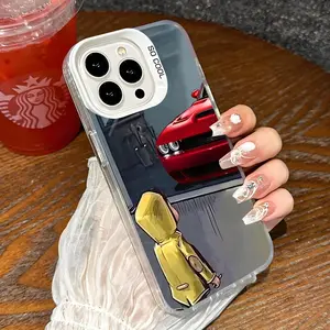 D-Dodge C-Challenger S-RTs Phone Case For iPhone 17 Air 16 15 14 13 12 11 Pro Max Plus MAX Gray Silver Drop Matte Shockproof Back Cover