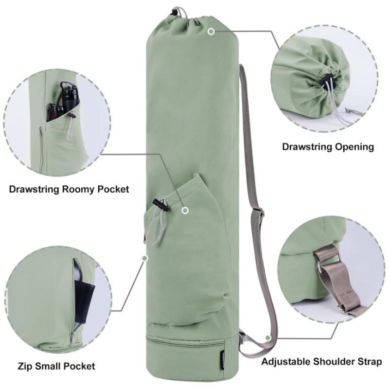 Multifunctional Sports Storage Bag Yoga Mat Carrier with Water Bottle Pocket and Bottom Wet Compartment Versatile Yoga Mat Sling Organizer