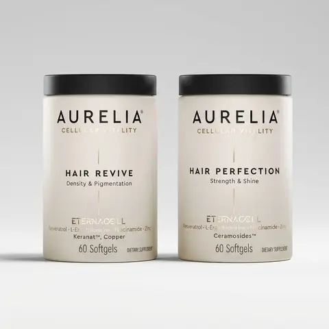 AURELIA Hair Revive, Hair Perfection | Advanced Cellular Anti-Aging Supplement | Support Hair Growth & Fuller, Healthier Hair | Supports Hair Growth | ETERNACELL Blend - Zinc, Resveratrol, Niacinamide, Ergothioneine