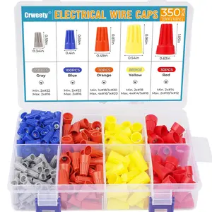 350 Pcs Wire Connectors Kit, Electrical Connectors Nuts Small, Assorted Wire Connector Nuts Assortment Kit, Wire Caps for Quick Connect, Electric Connectors for Wiring Screw Caps Nut Twister