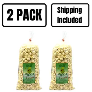 Dill Pickle Popcorn | Pack of 2 | 8 oz | Non-GMO | Shipping Included | Gold Dust Kettle Corn