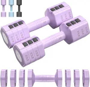 Adjustable Dumbbells Hand Weights Set: Sportneer 4 In 1 Weight Each 2lb 3lb 4lb 5lb Free Weights Dumbbells Set for Women Fast Adjust Dumbbell Set for Men Home Gym Workout Strength Training Exercise