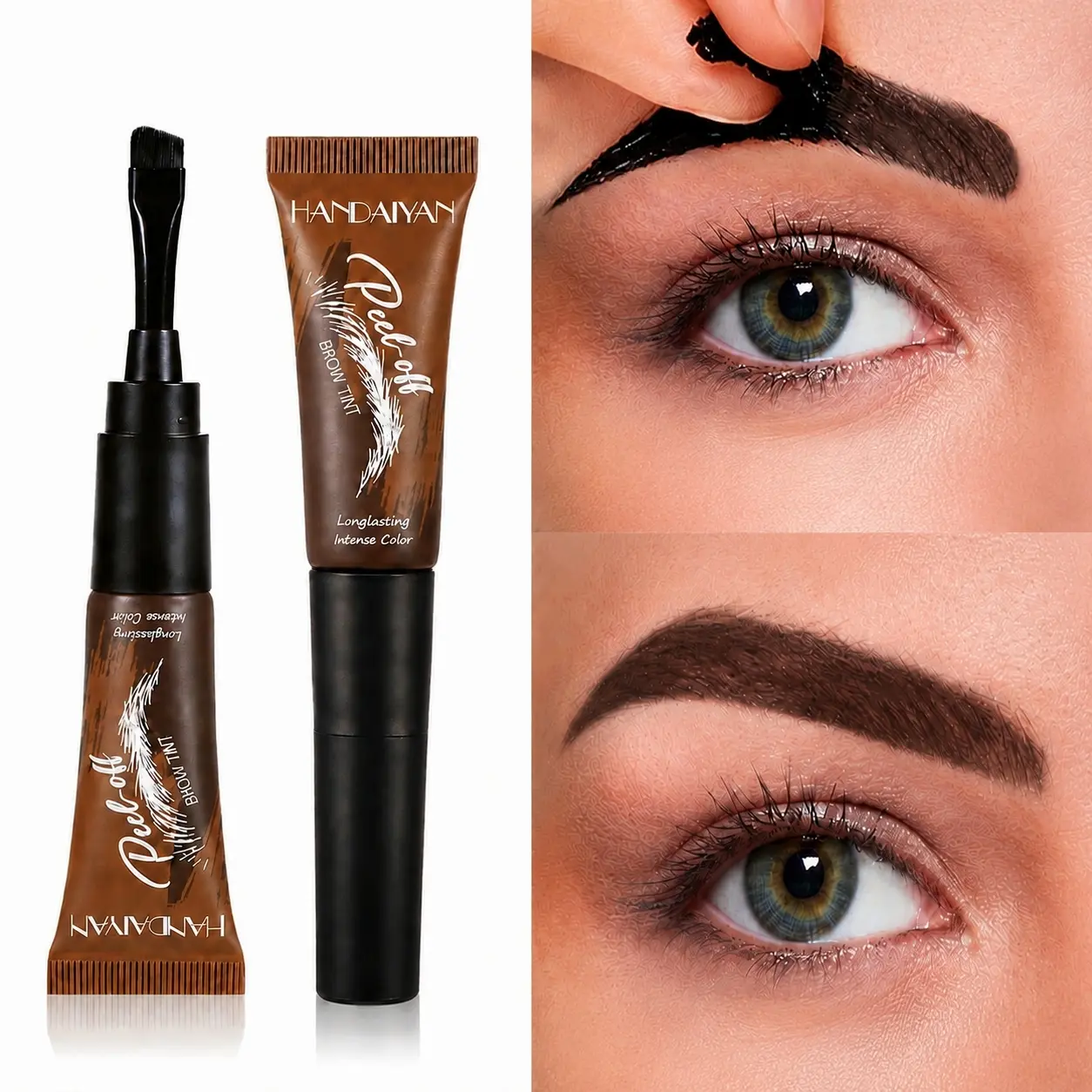 [2026 Hot!!!] 3-Color Waterproof Tear-Off Brow Tint, Natural Eyebrow Tattoo Effect, Waterproof & Sweatproof Long-Lasting Eyebrow Makeup, Easy DIY Brow Shaping Tool for Daily Beauty, Eyebrow products