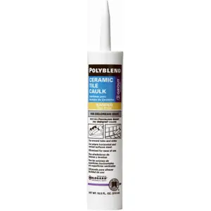 Building Products PC1110S-6 10.5 oz. Polyblend Ceramic Tile Caulk- Snow White