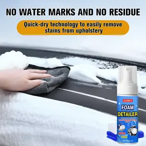 Car Interior Cleaner Foam for Cloth Ceiling, Leather Seat Carpet Stain Remover, 150ML Car Cleaning Solution