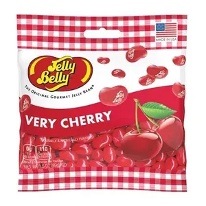 Jelly Belly Very Cherry Flavored Gourmet Jelly Beans 3.5 oz Peg Bag Made in USA Gluten Free Chewy Snack Perfect for Movie Nights candy--=%2=-=%2=--
