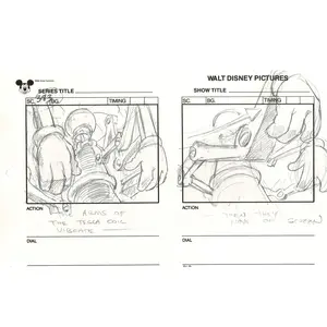 Chip n Dale Rescue Rangers Original Production Animation Storyboard Walt Disney FIRST EPISODE 1988 A74