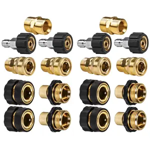 [Summervibes] [fathersdaygift] WOJET Pressure Washer Adapter Set, Quick Disconnect Kit（ 2 pcs ), M22 Swivel to 3/8'' Quick Connect, 3/4" to Quick Release, M22 to M22 Convert