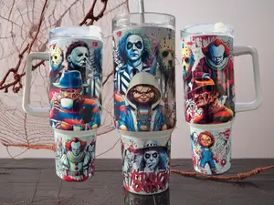Horror Movie Tumbler: 40oz - Stainless Steel - Scary Mug - Halloween horror Night
