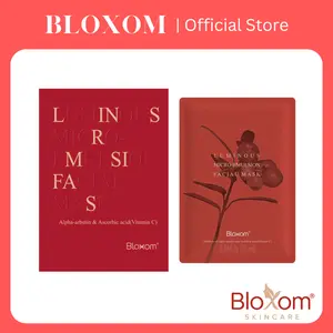 BLOXOM Luminous Micro-Emulsion Facial Mask with Hyaluronic Acid for Sensitive Skin Instant Relief & Long-Lasting Hydration Pack of 5