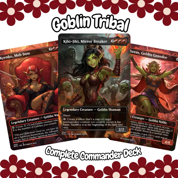 Goblin Tribal Anime Waifu | 100-Card Commander EDH Proxy Deck + Tokens