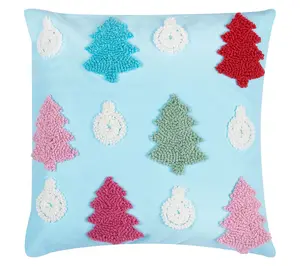 18" x 18" Trees Hooked Throw Pillow by Valerie 18" x 18" Trees Hooked Throw Pillow by Valerie