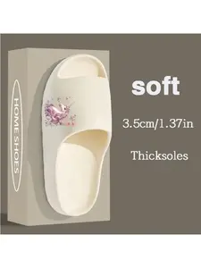 Unicorn Coconut Slippers for Women Girls Cute Cartoon Unicorn with Flowers Butterflies Print Soft Non Slip Beach Sandals Summer Indoor Outdoor Slippers