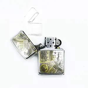 Zippered lighter pouch — transparent protective case, fits standard-size lighter cases, scratch-resistant; lighter not included