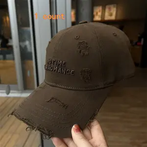 Unisex Notime Denim Baseball Cap, Soft Fashionable Brimmed Hat for All Seasons, Trendy Wide Brim Design for Men & Women
