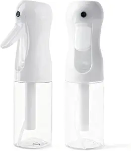 2Pcs Continuous Spray Bottle For Hair,Ultra Fine Refillable Water Mister for Hair Styling, Plants, Cleaning, Salon, Misting & Skin Care（200ml/6.8oz Clear） (200ML 2PACK)