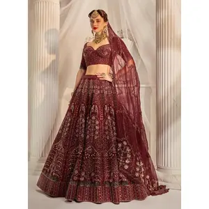 Dark wine lehenga choli set