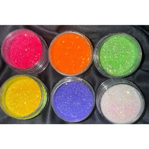 Neon Collection - Plastic Brillantina Comestible Neon Tones for Desserts & Pastries - Assorted Colors