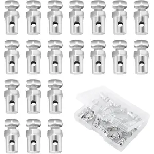 20PCS Car Throttle Cable Ends,Compact & Rugged Bike Cable Ends for Repairing Brake Lines,Universal 1/8 Car Throttle Cable End Fittings for Bicycles,Motorcycles,Lawn Mowers ATV