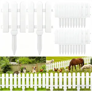8/16-Pack Outdoor Pet Plastic Fence – Push-In Ground Stakes for Easy Installation – Keep Dogs & Cats Safe in Yard – Prevent Escape & Wandering – Protect Lawns, Flower Beds & Gardens – DIY Adjustable Barrier for Backyard, Patio & Garden tiktokshopspringglo