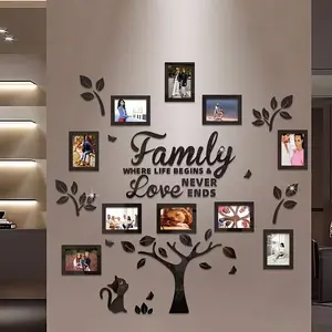 Valentine's Day Creative Gift Set, Photo Frame Wall Decor with Poster Template, Self-Adhesive DIY Picture Collage, Suitable for Home, Office, Wedding & Classroom Decoration