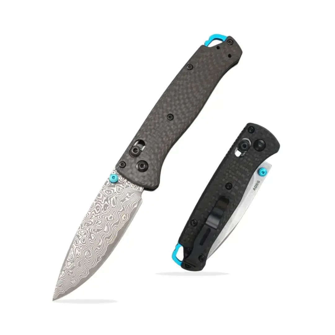 1pc H533/535 folding knife, carbon fiber handle, Damascus steel blade, high-quality fruit knife, pocket knife One-Handed EDC