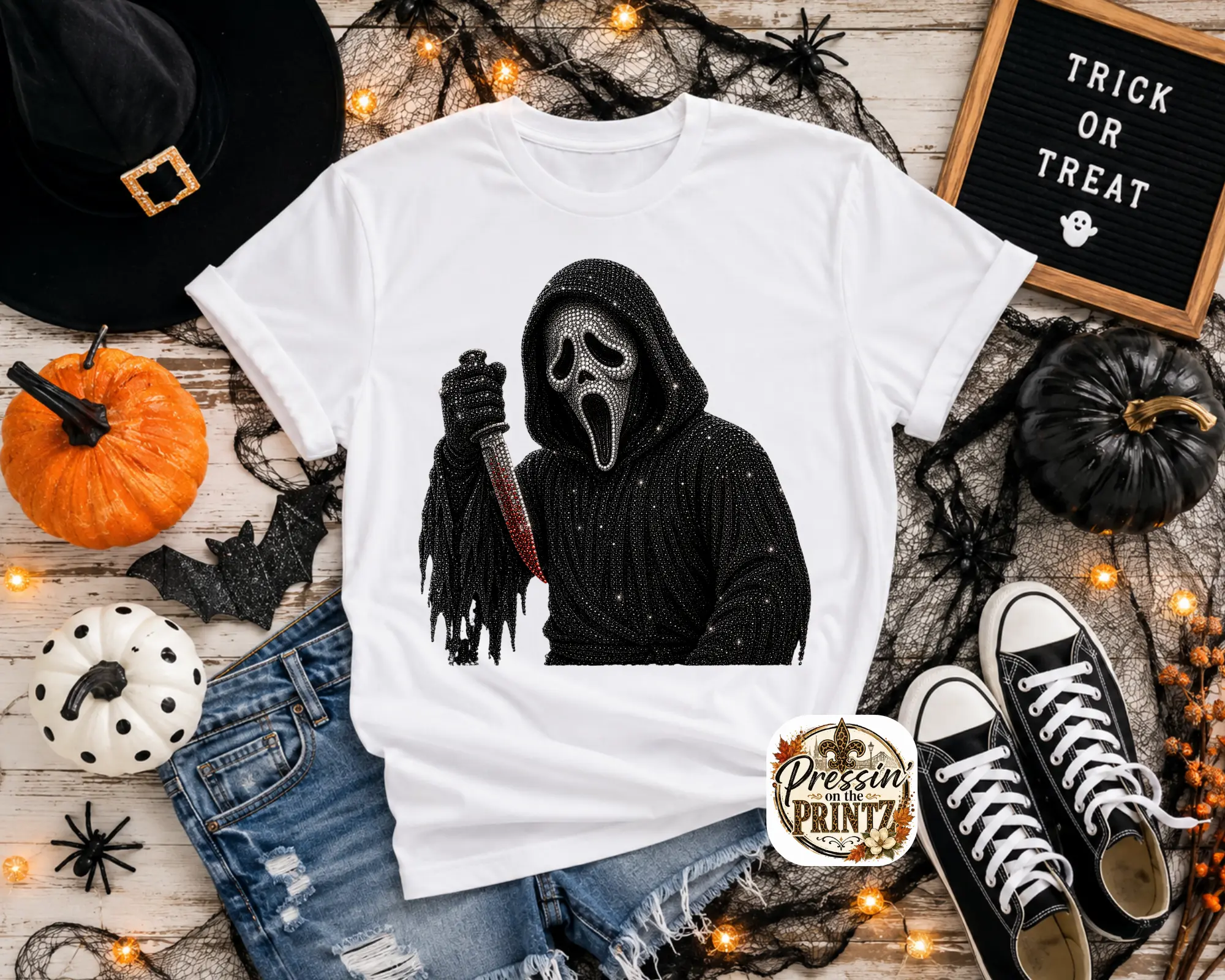 G-FACE RHINESTONE GRAPHIC TEE