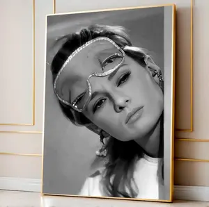 Audrey Hepburn Sleep Mask Print, Breakfast at Tiffanys Poster, Black and White, Glossy Artistic Glossy Artistic