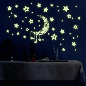Starry Night Glow Wall Decal, Room Atmosphere Sticker, Bedtime Glow Wall Decal