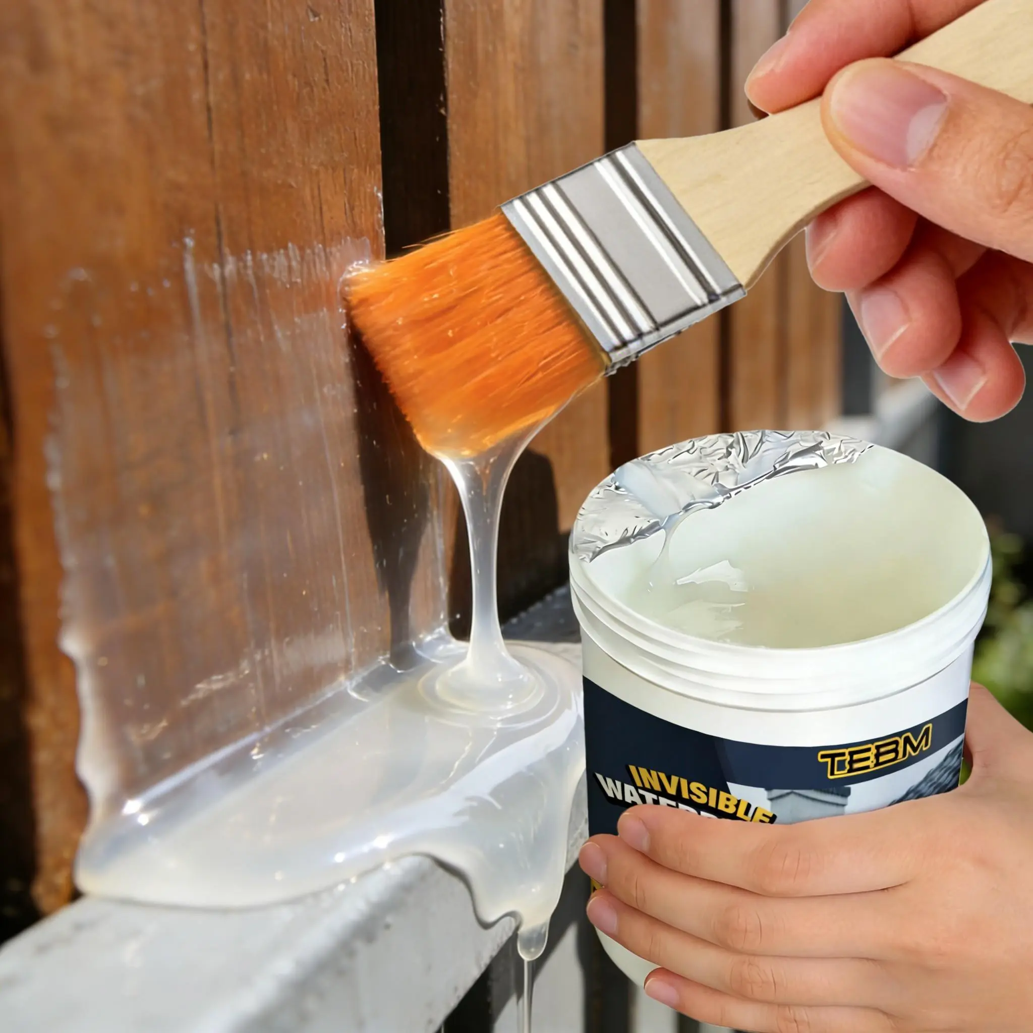 Transparent Waterproof Sealing Agent 100g/300g/500g, Ideal for Rvs, Bathrooms, Kitchens, Roofs, Anti Leak Leaky Fix, Includes Tool, Invisible Waterproof Sealant