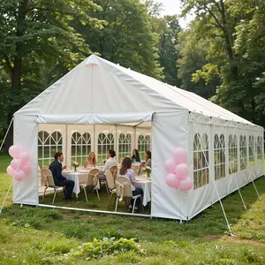 Multipurpose Canopy Tent with Removable Walls for Events Parties Wedding Commercial Use & Vehicle Cover White Outdoor Shelter