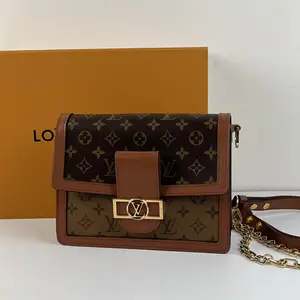 Pre-owned Louis Vuitton LV Dauphine Medium Reverse Monogram Shoulder Bag