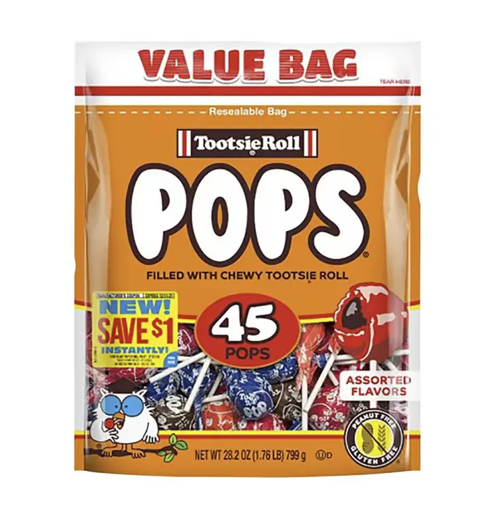 28.2 oz. Resealable Value Bag Tootsie  - 45 Pc.
