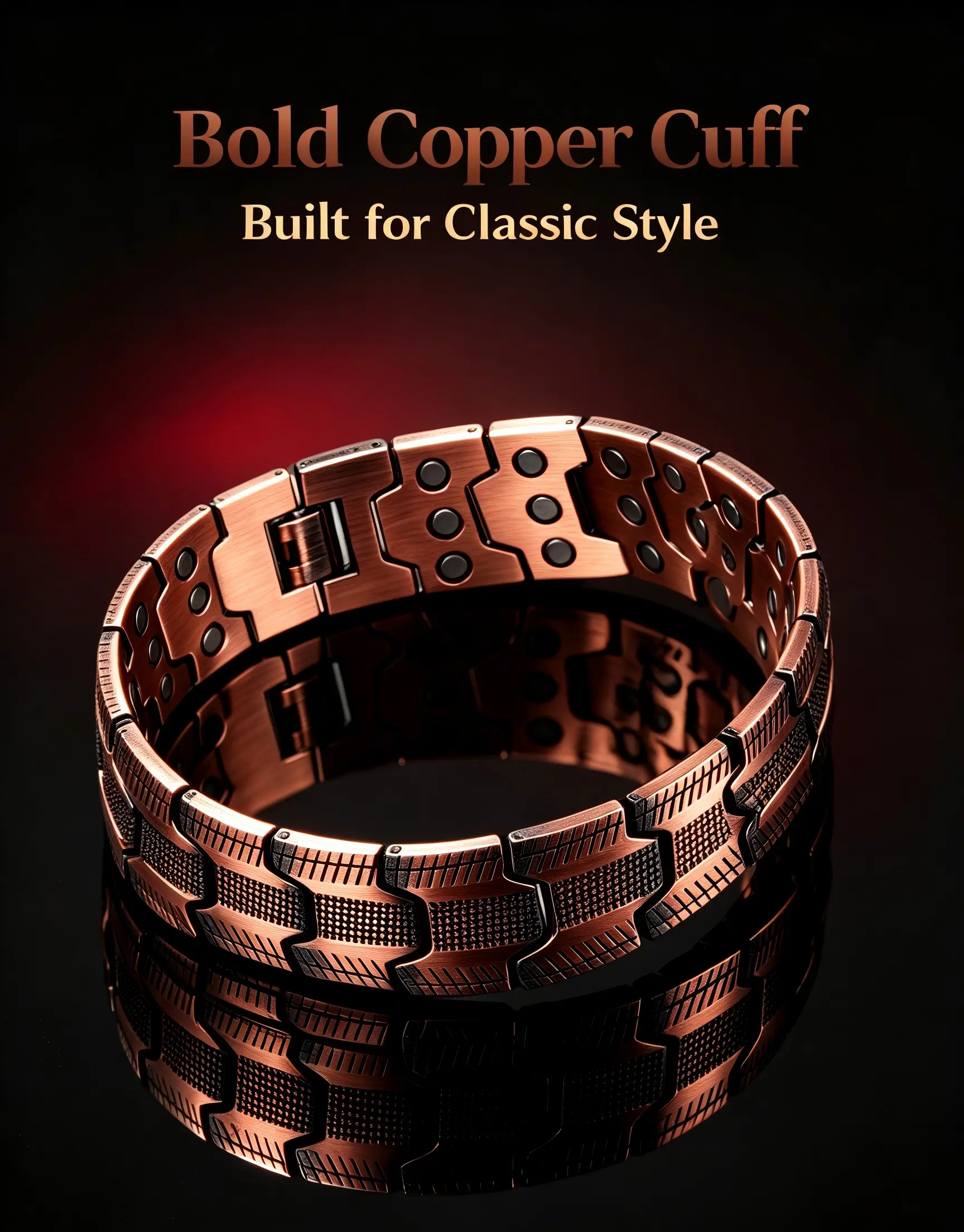 Bold Copper Cuff Built for Classic Style - Elegant Copper Bracelet for Men and Women
