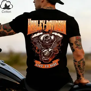 Men's T-Shirt High-Quality Soft Fabric Cotton Tee Streetwear Black tshirt Live to Ride Biker Tee Bosozoku Vintage Print Graphic Shirt Relaxed Fit Unisex Short Sleeve Fashion Motorcycle Rides Casual, Oversize Shirt, y2k Styles, Trending shirt EU3