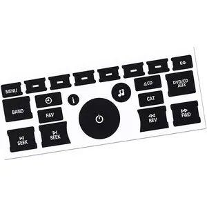 AC Dash Button Repair Kit, Replacement Sticker Kit, Fix Faded A/C Control Buttons, Car SUV Truck Accessories (21 Key)